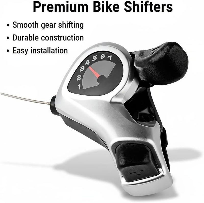 Fredertent Bike Shifter Lever 3x7 Speed Right Thumb Gear Shift Lever – KD50-3x7 Bicycle Shifter for Mountain City Road Hybrid Electric Cruiser and Kids Bikes (KD50-3x7) - Image 4
